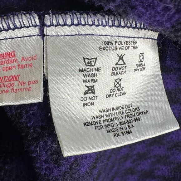 Vtg Patagonia Rare Purple Houndstooth Vintage 25200 Snap T Synchilla size Medium - Picture 6 of 9